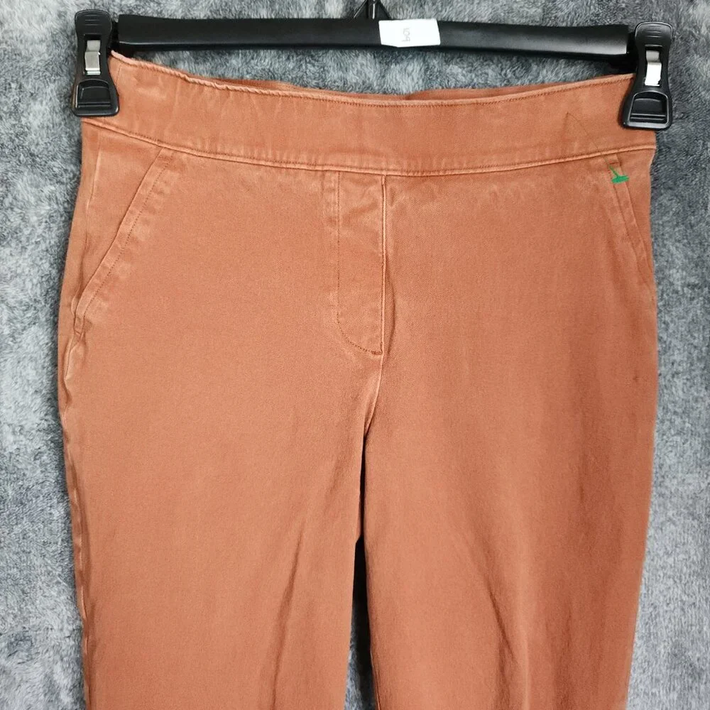 Spanx On The Go Cropped Straight Pants Women’s S Brown High Rise Stretch Capri - Picture 2 of 10